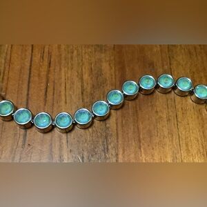 Swarovski Touchstone Crystal Ice Bracelet - Silky Sage Delight.